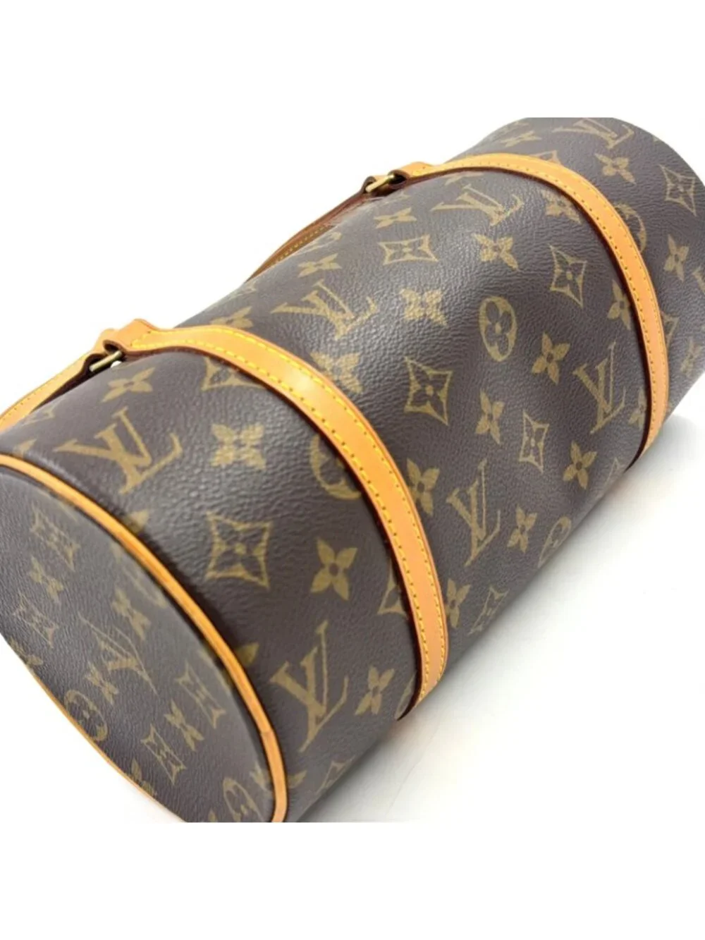 Louis Vuitton Monogram Vintage Leather Brown Handbag Gold